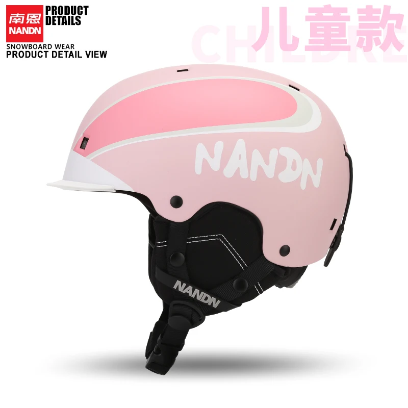 NANDN лыжный шлем Детский Теплый воздушный кататься на роликах - Цвет: C09Pink