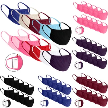 

10PCS Universal Adults Mask Outdoor Anti-dust Reusable Mouth Cloth Shields Solid Multi Color Black Mouth Cover For Man And Women