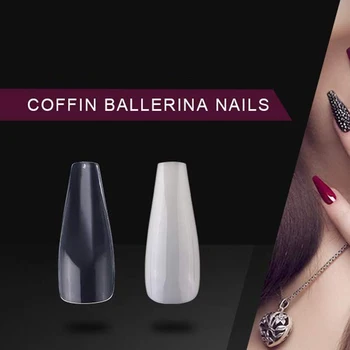 

Wholesale 100pcs/set Long Ballerina False Nail Art Tips Acrylic Nails Manicure Supplies M3