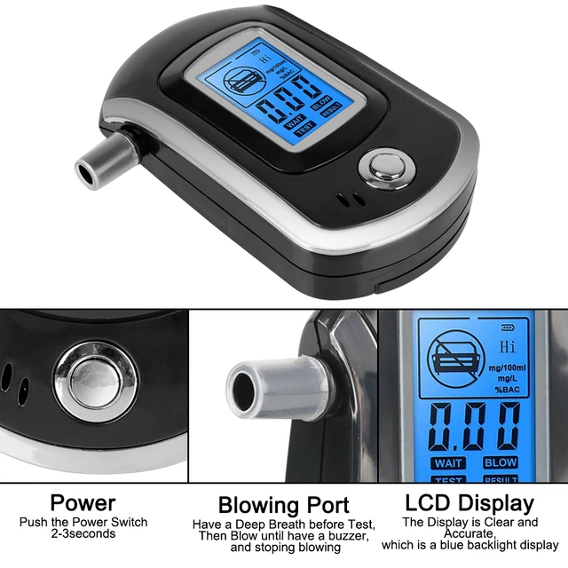 Alkoholtester Mini LCD Digital Display Alkohol Atem Analysator