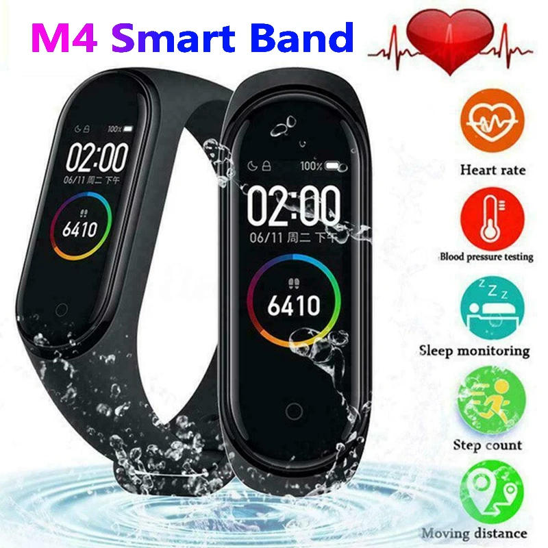 

M4 Smart New Bracelet Waterproof Multi-function Bracelet Simple Fashion Wild Can Measure Heart Rate With Replacement Belt 2019