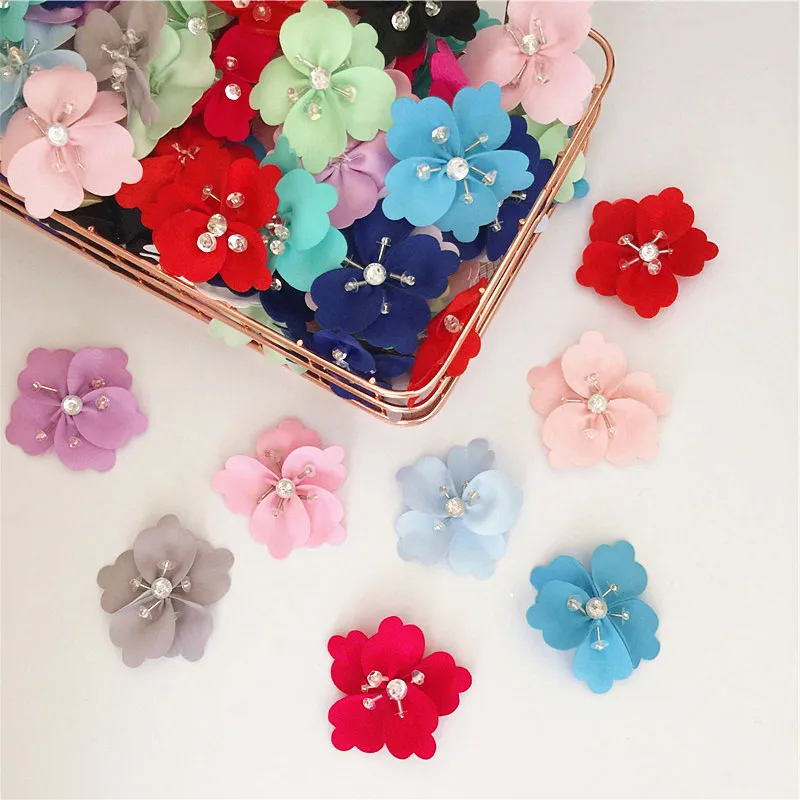 6CM Colorful Beaded Flowers Handmade DIY Clothing Bags Shoes Hats and Decorative Flower Accessories RS2907 | Дом и сад