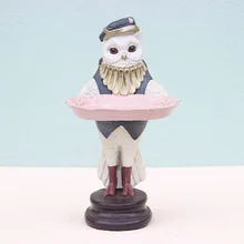 Modern Simple Light Luxury Owl Decoration Bedroom Living Room Storage Tray Decoration Housewarming Craft Gift
