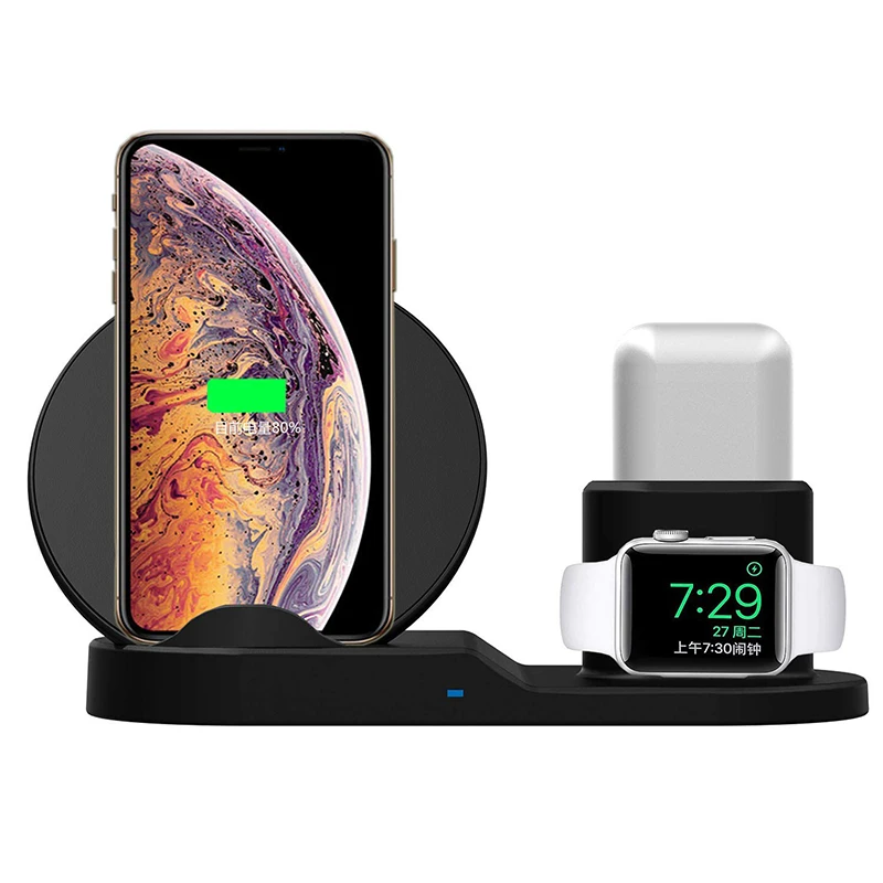 

3-in-1 Desktop Wireless Charging Adapter Mobile Phone Watch Headset Wireless Fast Charge IJS998