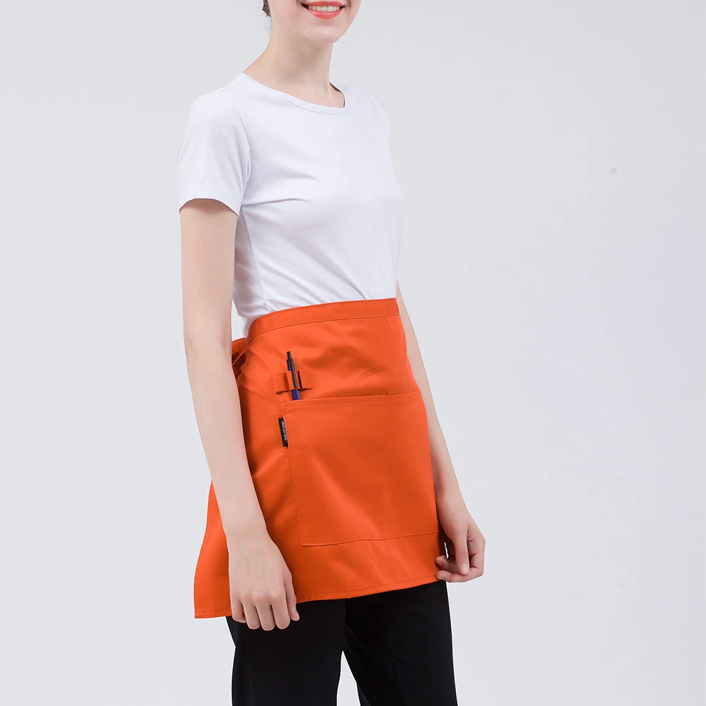 unisex Ресторан pinafore Регулируемый полудлина женский передник для взрослых отель шеф-повара кухонный фартук для приготовления пищи Бар Кухня работа Короткий Передник - Цвет: unisex