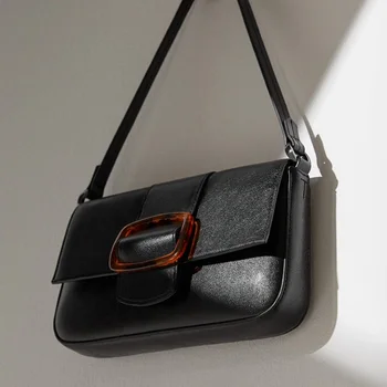 

2020 Spring and Summer New Turtle Shell Pattern Simple Buckle Short Shoulder Strap Armpit Bag Fashion Casual Shoulder Bags