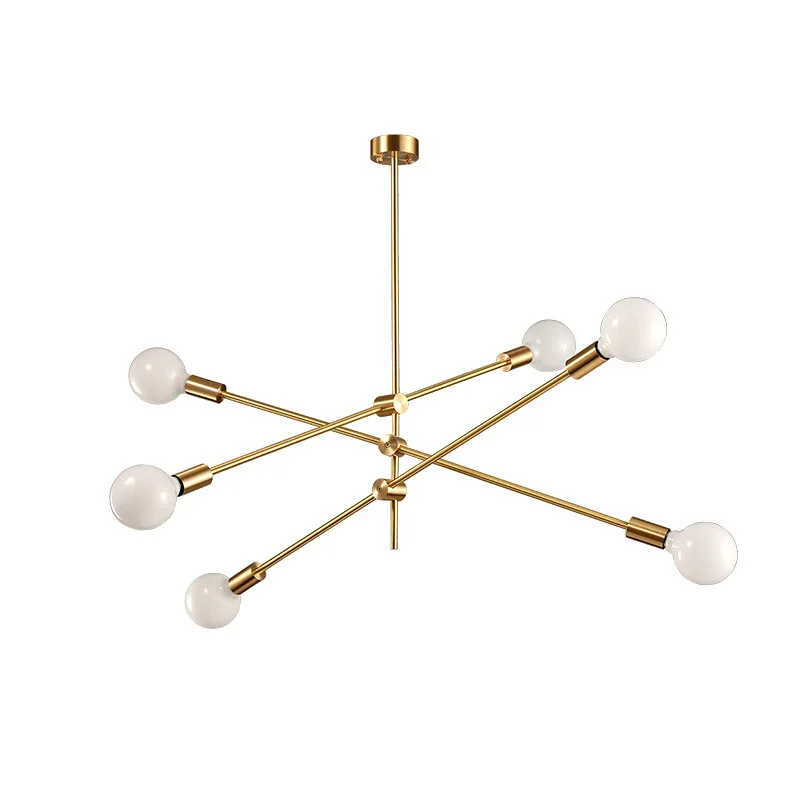 

High Quality Iron Art Decorate Pendant Lighting Modern Luxury E27 Creative Pendant Light Domestic Glass Magic Bean Hanging Lamp