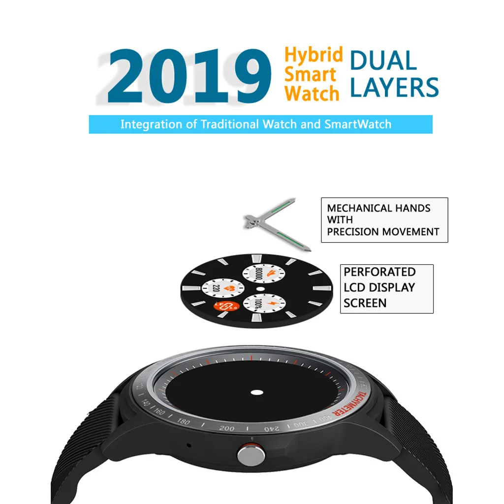 ЖК-дисплей 2 дюймов перфорированные Экран Dual Bluetooth IP67 Водонепроницаемый Смарт-часы с браслет для вызовов ремешок фитнес трекер# G20