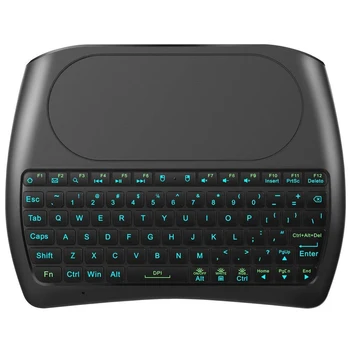 

Backlight D8 Pro i8 English Russian Spanish 2.4GHz Wireless Mini Keyboard Air Mouse Touchpad 7 color backlit for Android TV BOX