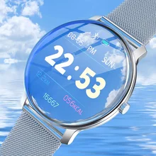 Сенсорные круглые умные браслеты экран IP67 водонепроницаемые Смарт часы обратный отсчет Секундомер Монитор сердечного ритма спортивный браслет для фитнеса