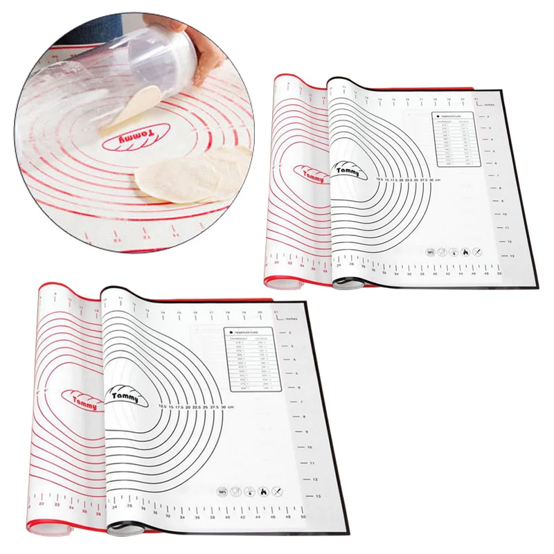 60*40/40*30cm Silicone Baking Mat With Scale Rolling Dough Pad Kneading Non Stick Pastry Sheet Oven Liner | Дом и сад