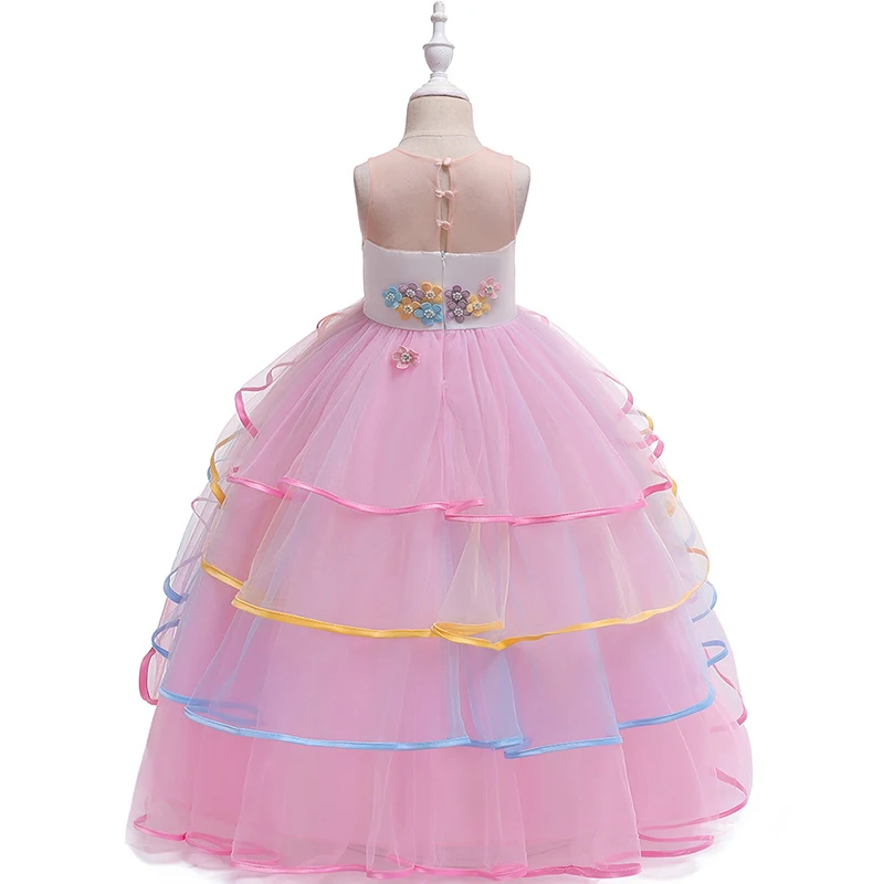 Платье-пачка без рукавов для маленьких вечерние ночное детское белье 8 лет дизайн Костюмы кружева 5-модное платье для девочек платье принцессы