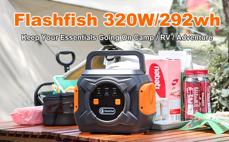 Flashfish 220V 230V AC 200W Centrale Portative 151WH Générateur Solaire 40800mAh/3.7V Batterie DC Extérieur Alimentation de Secours