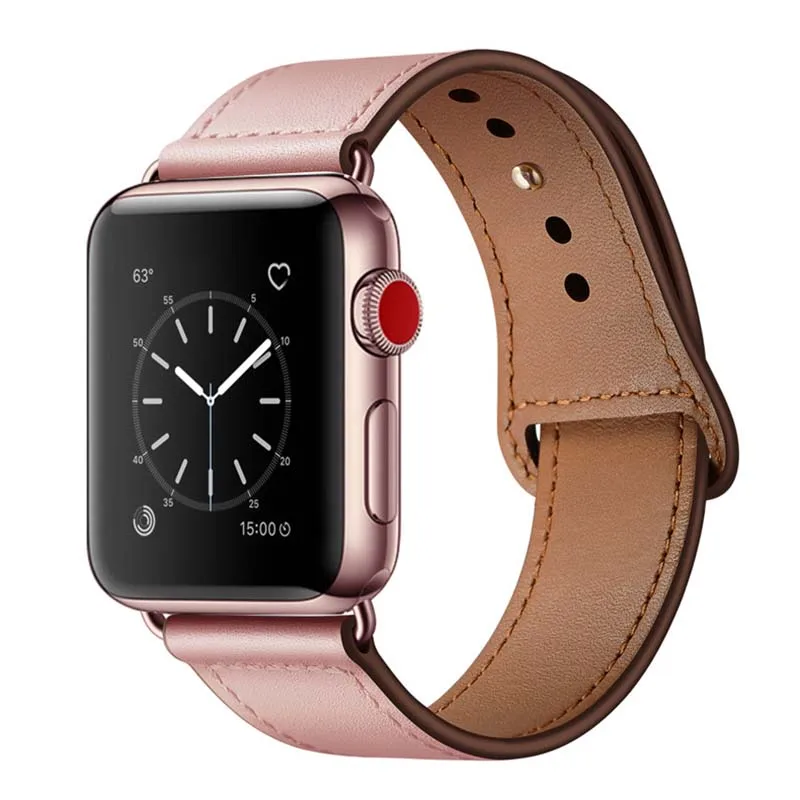 Высокое качество воловья кожа бизнес Смарт-часы ремешок для iwatch 40 мм 44 мм кожаный ремешок для Apple Watch 5 38 мм 42 мм серия 4/3