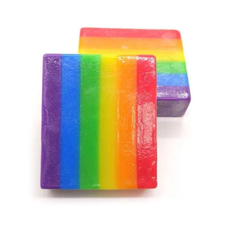Rainbow Fruit Fragrant Soap Cleaning Washing Hand Shower Bathroom Sparkle Handmade | Красота и здоровье