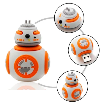

Star wars bb-8 usb flash drive 32gb Pendrive 64gb Pen drive 128mb Cartoon USB Flash card Memory stick Free shipping usb disk