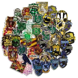Autocollants de décoration de téléphone pour enfants, 50 pièces, Graffiti, dessin animé, gryffondor, Ravenclaw, houfflepuff, Slytherin, cadeau 