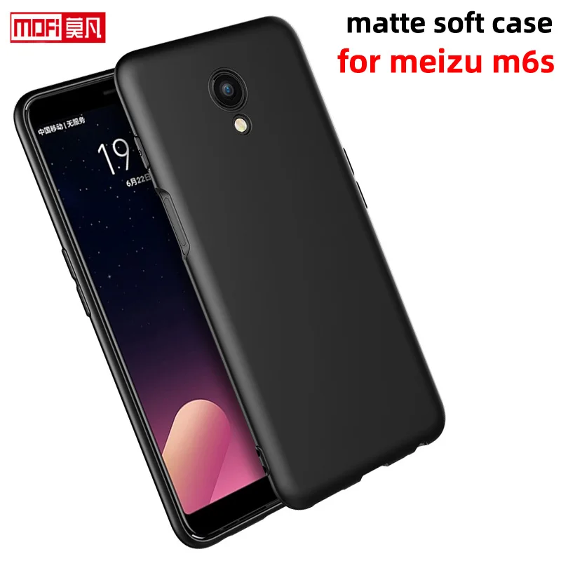 Матовый чехол для meizu m6s M6S силиконовая задняя крышка черный оригинальный мягкий
