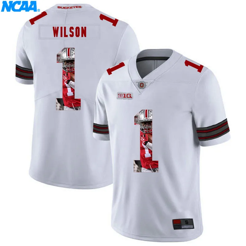 Новое поступление высокое качество майки Wilson#1 Haskins#7 колледж футболка ограниченной серии Майки S-XXXL
