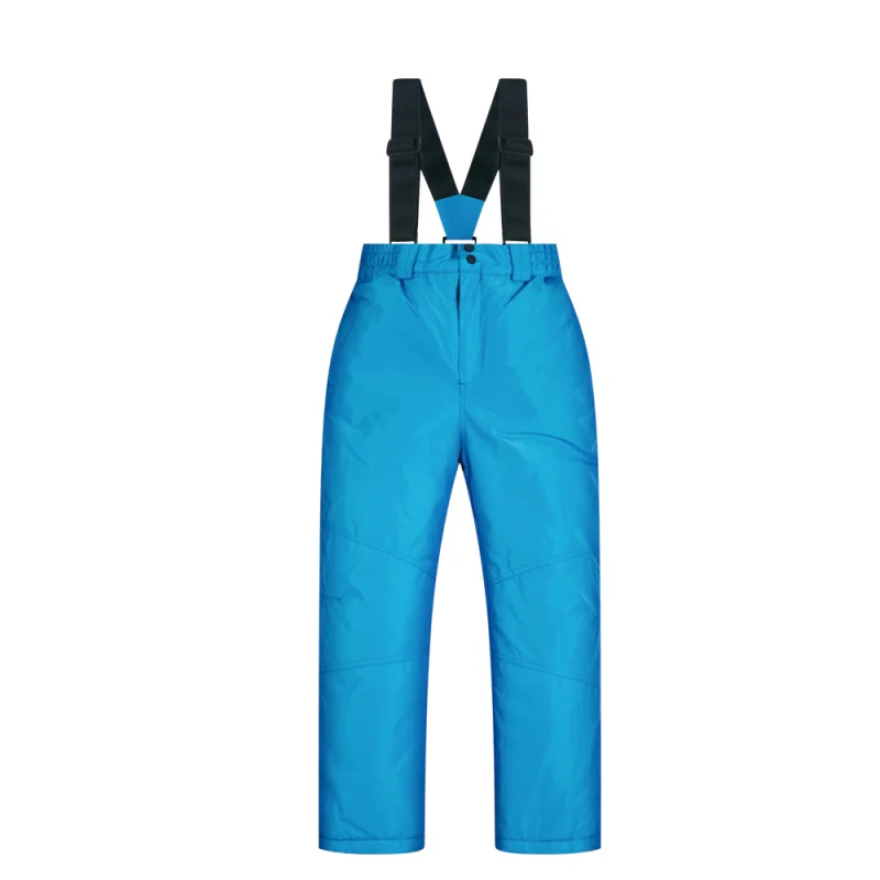 Blue Плотный теплый лыжный костюм детский комплект из куртки и штанов для катания на лыжах и сноуборде, высококачественные комбинезоны для сноуборда детские лыжные штаны - Цвет: Blue