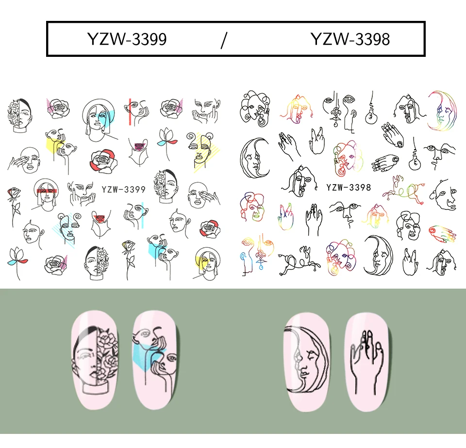 The New 3D Nail Sticker Cool English Letter stickers for nail Foil Love Heart Design Fashion Manicure Stickers