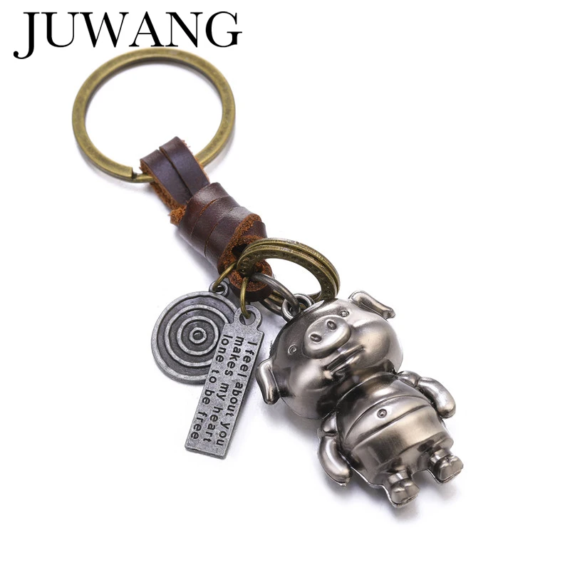 JUWANG новые модные Брелоки для ключей связка из сплава милые аниме панденты DIY