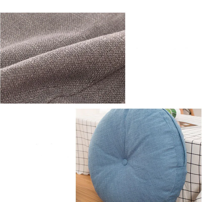 40-70cm Round Cushion Linen Cotton Seat Pad Thick Washable Cushion Meditation Mat Modern Sofa Pillow Tatami Chair Back Cushion 5