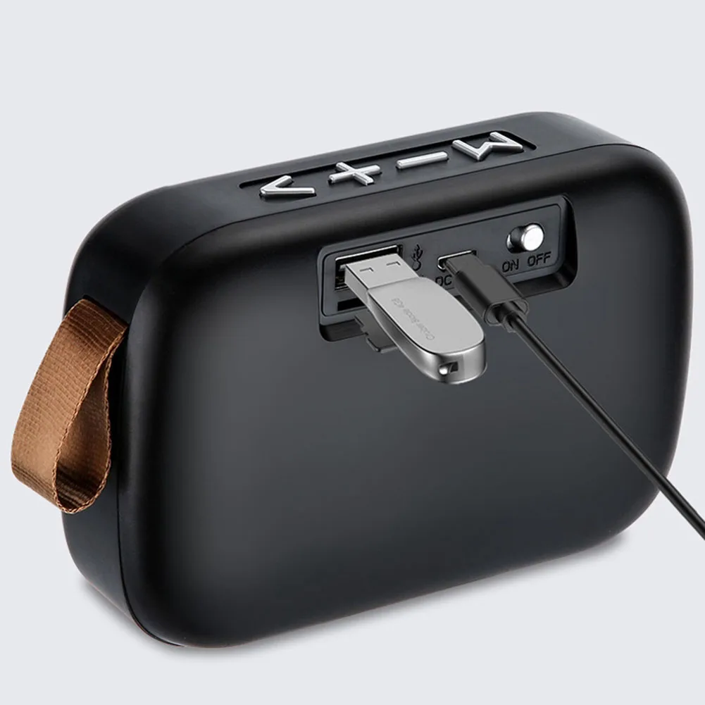 

speaker Wireless Audio Speaker Bluetooth Portable Speaker Bass Stereo Sound Memory Stick/TF Card Music Player with Lanyard
