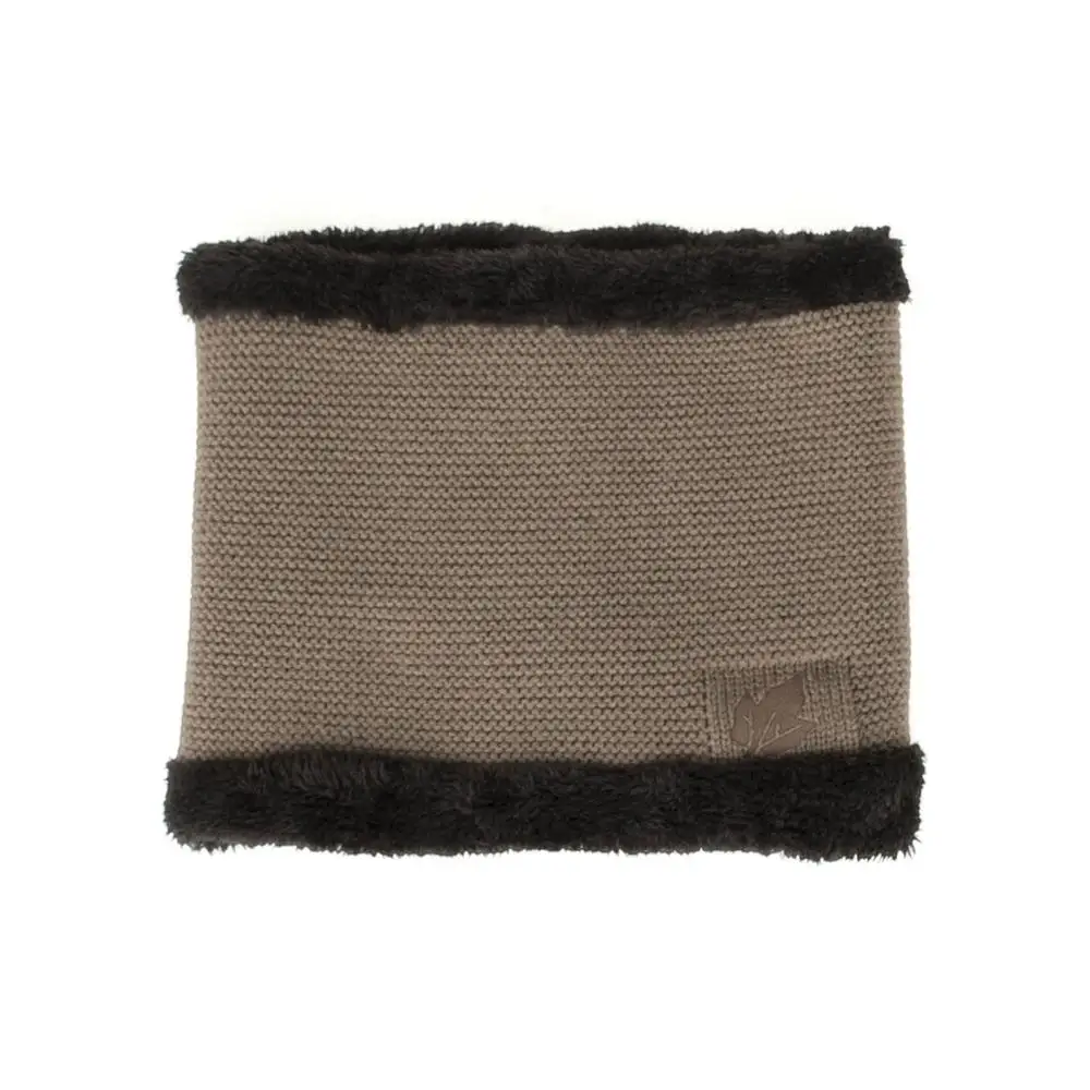 Khaki neck snood RoxCober, новинка, вязаные шапки Skullies, шапка с воротником, снуд для мужчин и женщин, береты-кепки Gorros, Мужская теплая однотонная зимняя шапка, шапка, комплект - Цвет: Khaki neck snood