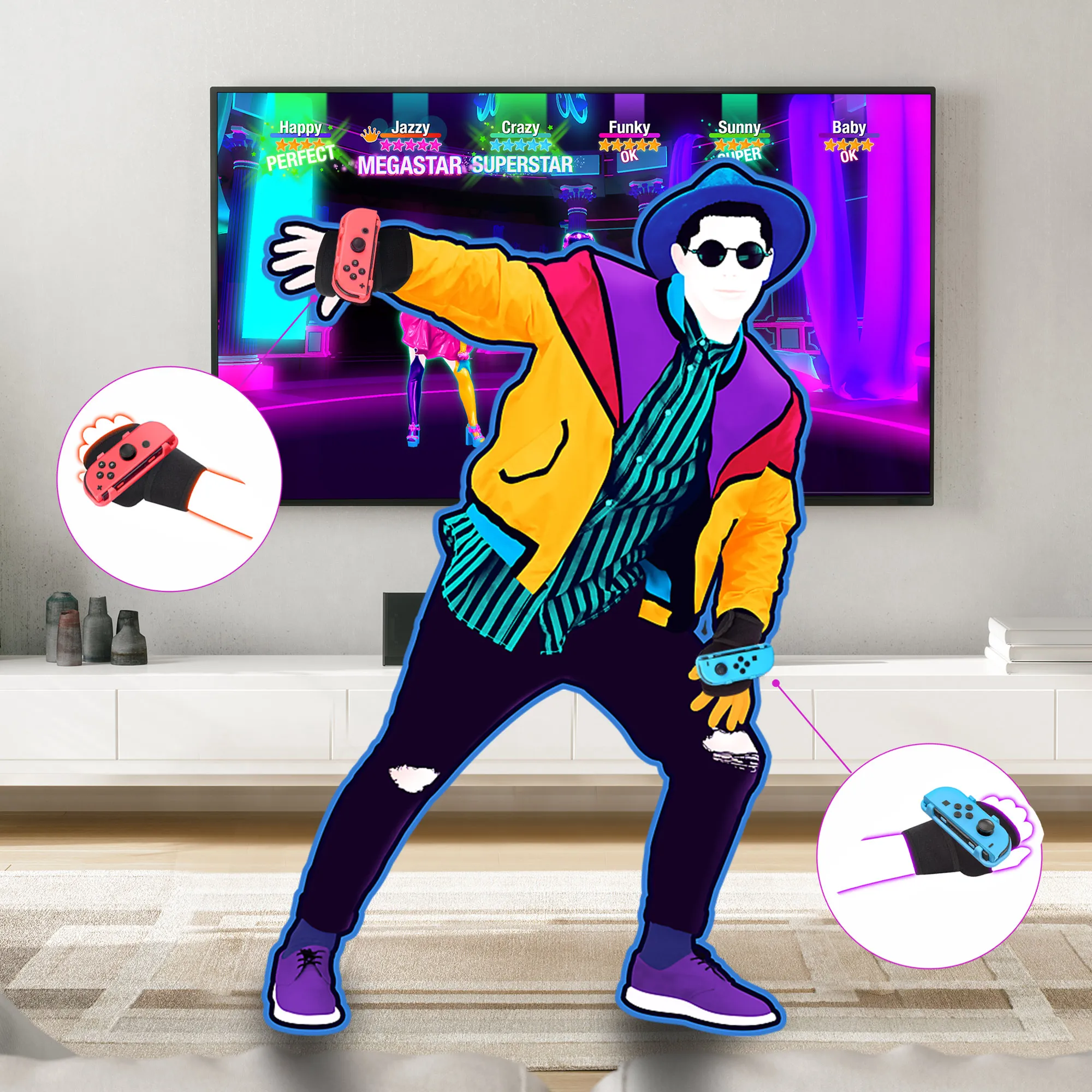 Для Nintendo switch just dance 2021/2020 аксессуары для Nintendos Switch Joy-Con контроллер браслет