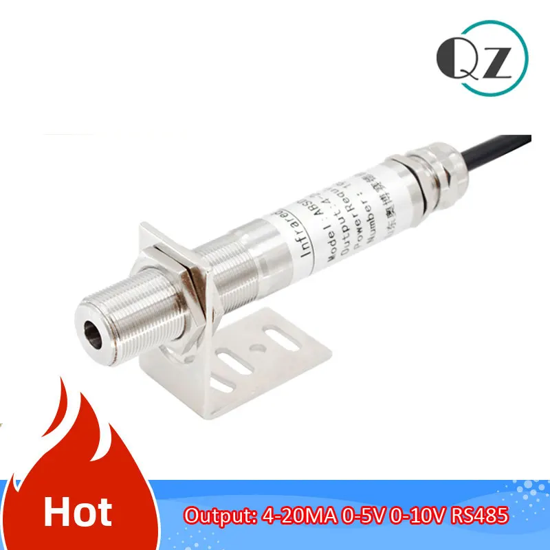 Termômetro infravermelho online rs485, grau industrial, transmissor de