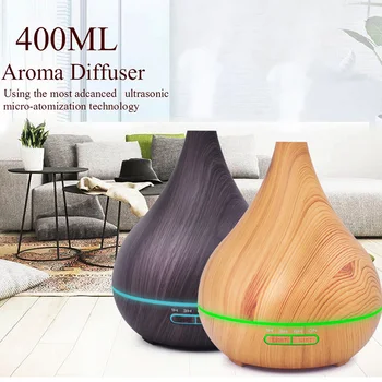 

400Ml Air Aroma Humidifier Essential Oil Diffuser Aromatherapy Night Light Ultrasonic Classic Mist Maker for Home EU Plug