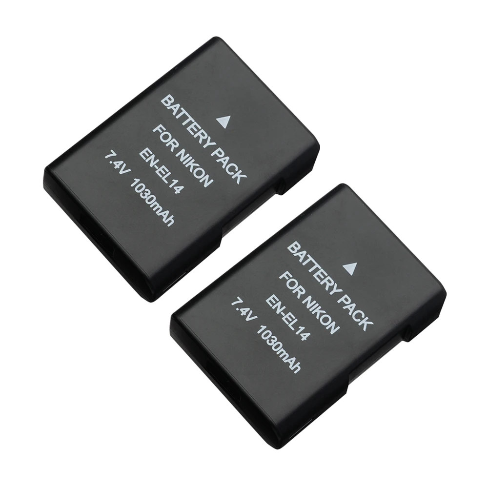 2 pcs Battery YILIZOMANA EN-EL14 Камера Батарея для Nikon D3100 D3200 D3300 D3400 D5100 D5200 D5300 D5500 Coolpix P7000 P7100 P7700 P7800 DSLR - Цвет: 2 pcs Battery