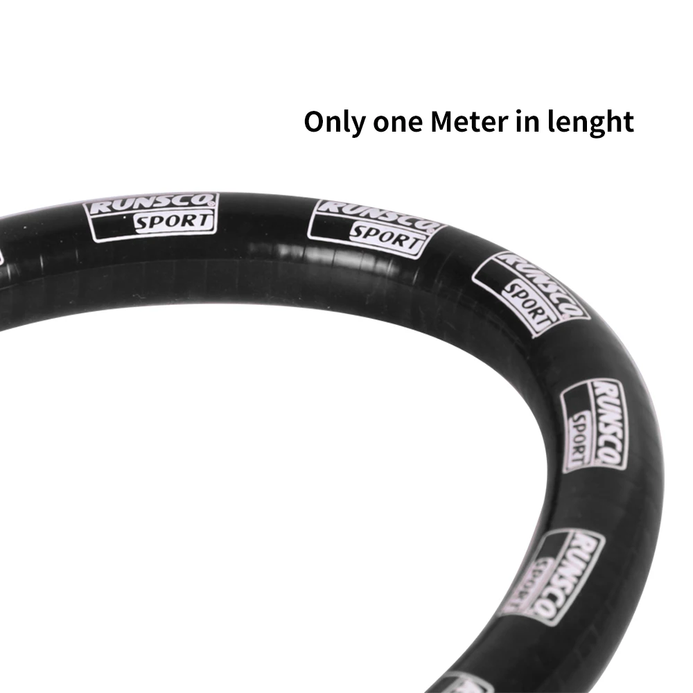 Silicone Hose Meter Silicone Straight Hose ID 12mm 14mm 16mm 19mm Black Coolant Intercooler Turbo Tube Air Intake Piping Water Hose Pipe 4Ply