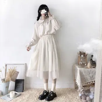 Women Blouse JK Doll Collar Lolita Loose Long Sleeve Summer Autumn Blusas Ropa De