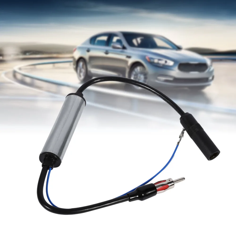 

For Universal 12V Auto Car Antenna Plug Radio FM Inline Signal Amplifier Booster Extension Cable