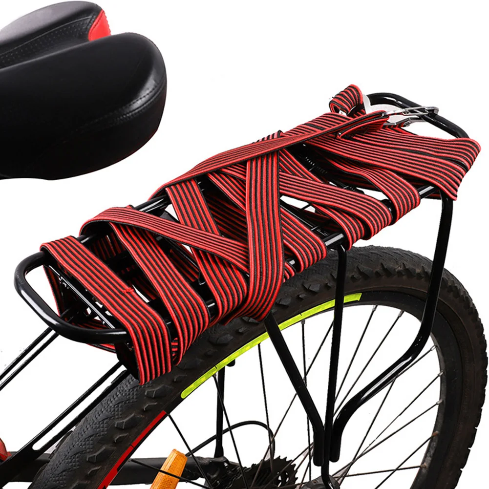 2/4m Stacking Fixed Belt With Hook Elastic Rope Cycling Motorcycle Bicycle Bandage Tie Riding Outdoor Luggage Banding Accessory