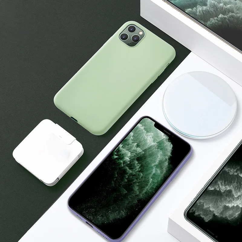 Тонкий мягкий чехол Moopok для iPhone 7, 8, 6 Plus, 11, жидкий силиконовый чехол, карамельный цвет, Coque Capa для iPhone X, Xs, 11 Pro, чехол для MAX XR