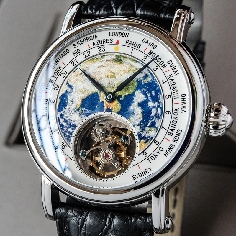 ST8000 Sapphire Tourbillon Move для мужчин t Топ люксовый бренд Мужские механические часы из
