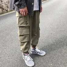 Хип-хоп Уличный сверхразмерный M-5XL мужские брюки в стиле Харадзюку Pantalon Homme модные брюки карго джоггеры брюки мужская одежда с большим карманом