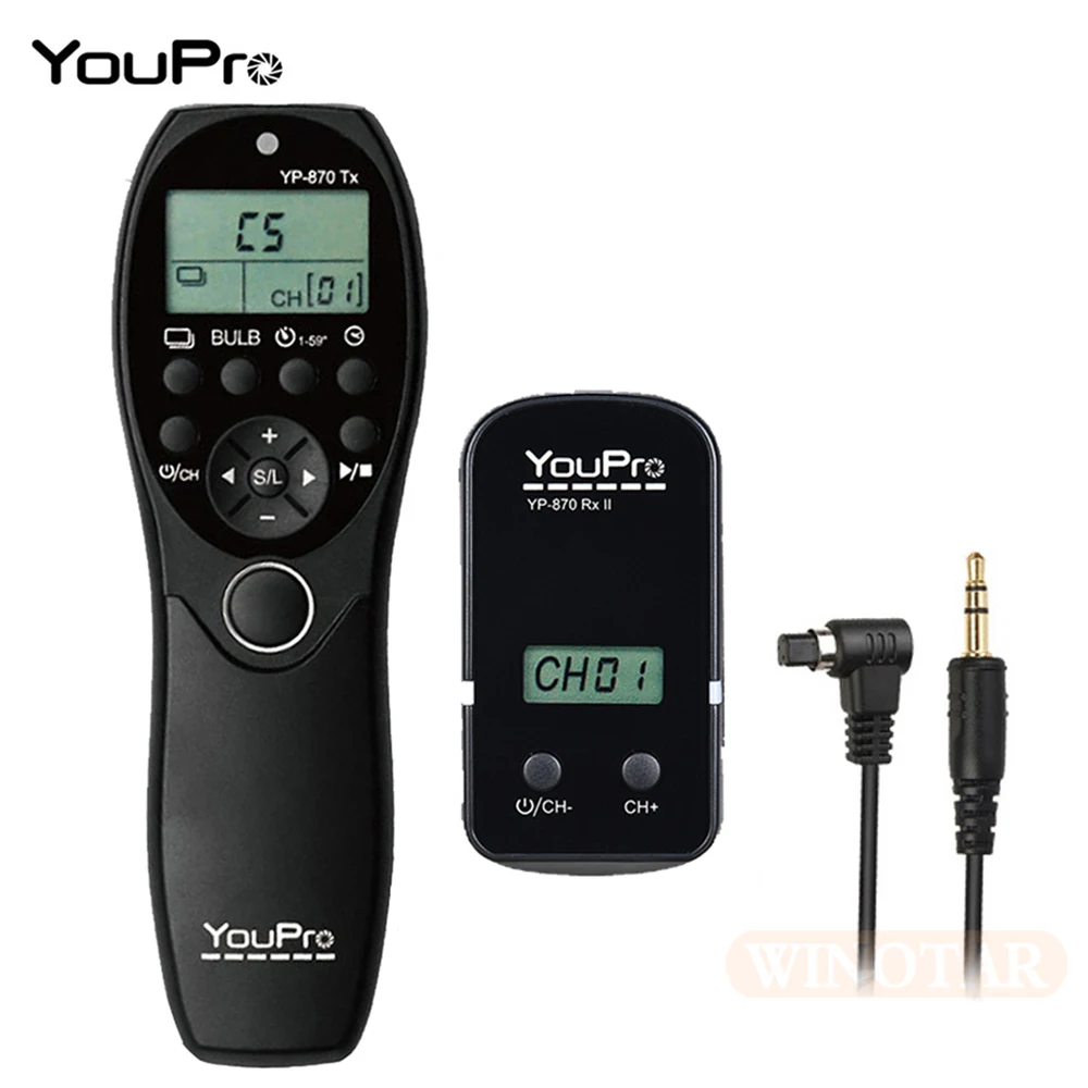 Youpro Yp870 Ii N3 Wireless Shutter Timer Remote For Canon 7d 5d Mark