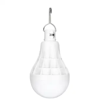 

Outdoor Hanging LED Bulb 30W Rechargeable Camping Hiking Energy Saving Safety Durable Hook Shaped Bulb Lighting 10cm x 17cm