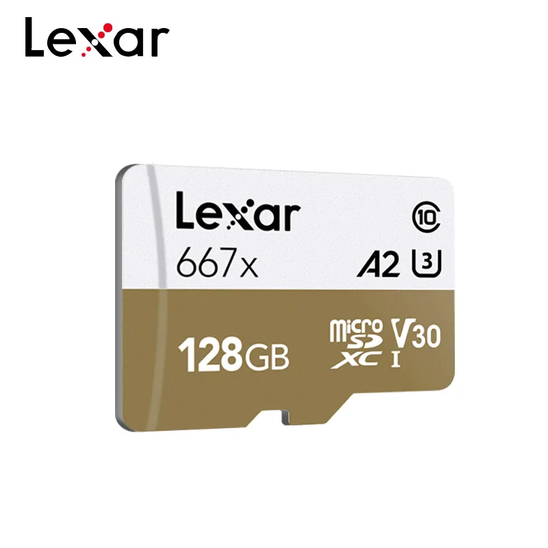 Продукт Lexar слот для карт памяти до 100 МБ/с. микро SD карты 667x C10256GB TF Card128GB Бесплатный адаптер для беспилотная спортивная видеокамера