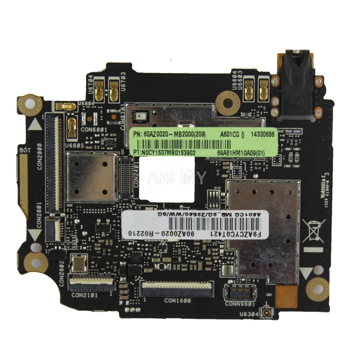Best Working Mainboard For Asus ZenFone 6 A601CG A600CG A600C A601C 8GB motherboard Mainboard Main board 8G-SSD 1G-RAM