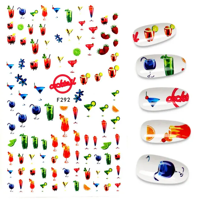 The New 3D Nail Sticker Cool English Letter stickers for nail Foil Love Heart Design Fashion Manicure Stickers A140208