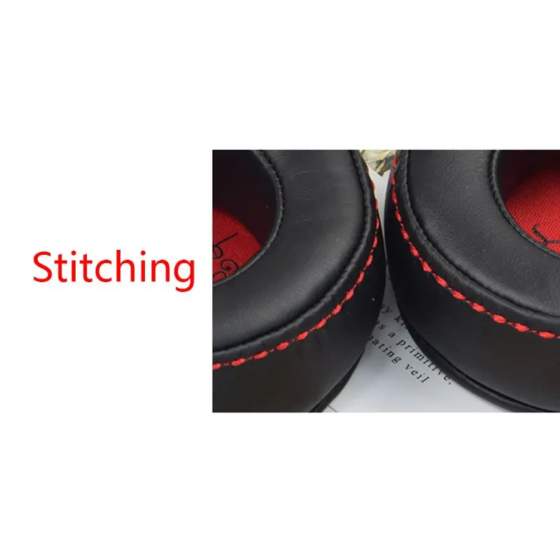 1Pair Replaced Leather Earpads Soft Ear Cushion Cover Protective Sleeve for PLantronics Rig 500 505 Headphone Headset