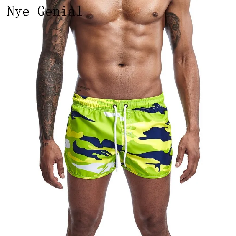 

New Men Beach Shorts Quick-drying Men Swimming Trunks Men Leisure Sport Running Summer Bathing Beach Wear Surf
