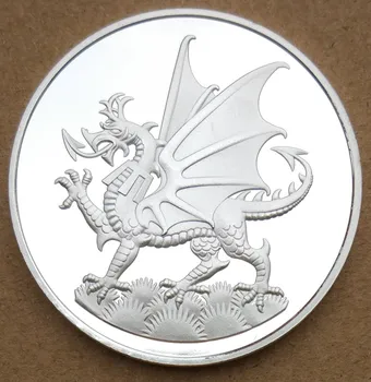 

Welsh Red Dragon Commemorative Coin Commemorative Coin Badge Embossed Plated Coins Collectibles Art Souvenir Friends Gifts