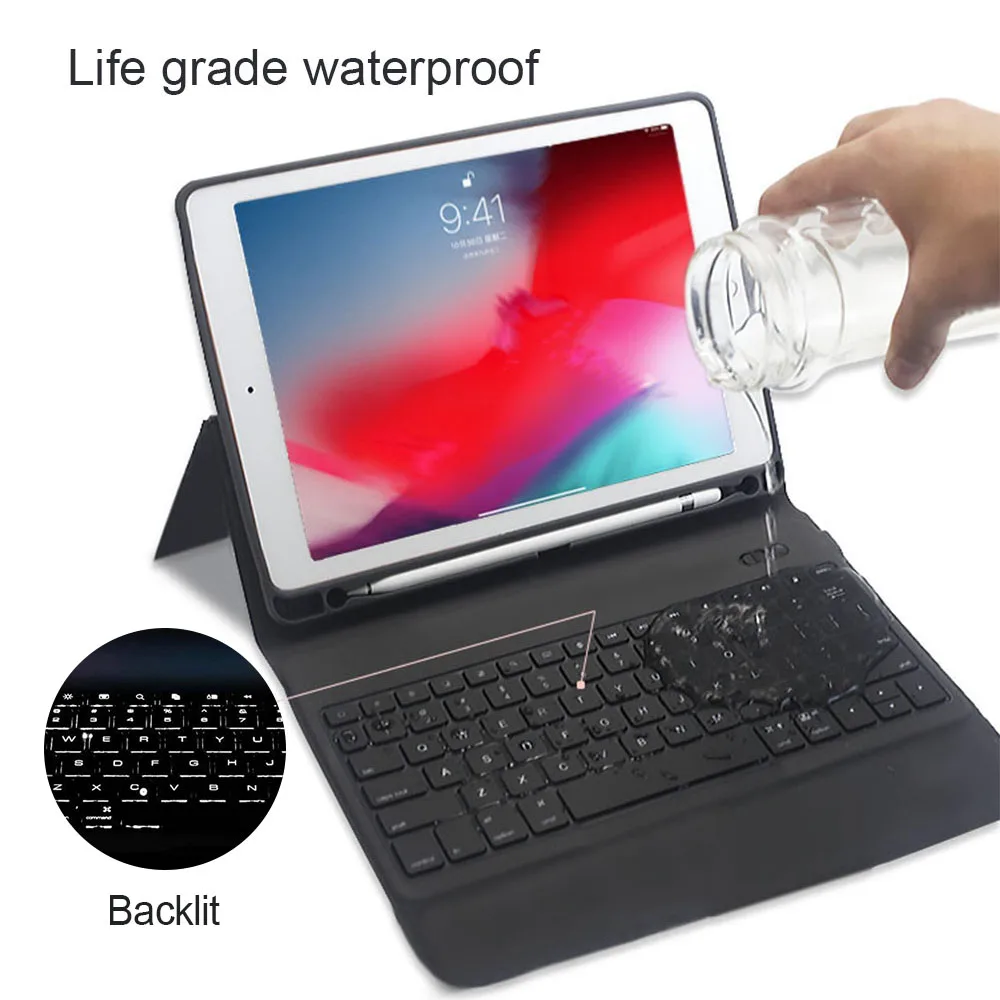 2 Цвет клавиатура с подсветкой Чехол для iPad 9,7 Air 1 Air 2 5th 6th Pro 10,5 Air 3 11 Смарт Bluetooth клавиатура крышка