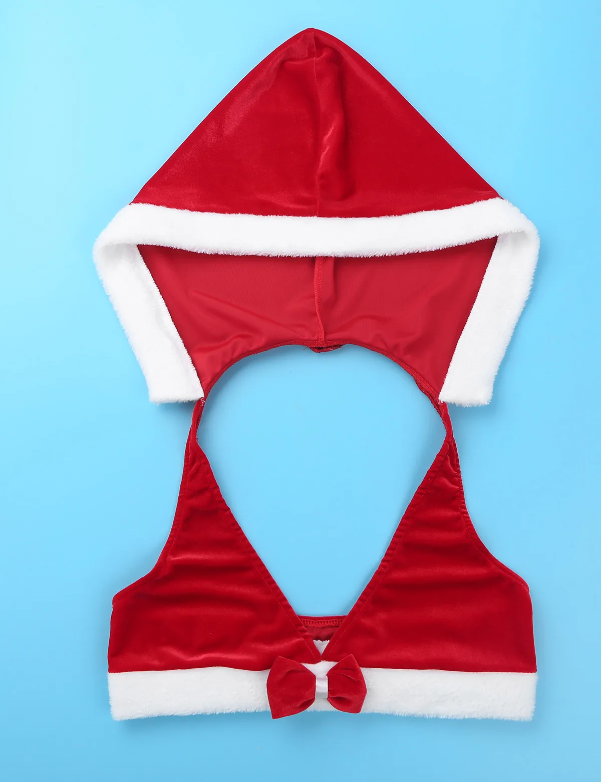 Рождественский сексуальный наряд, красный Navidad Babydoll, комплект нижнего белья для женщин, взрослых, Санты, бюстгальтер с капюшоном, топ, мини шорты, экзотическое нижнее белье